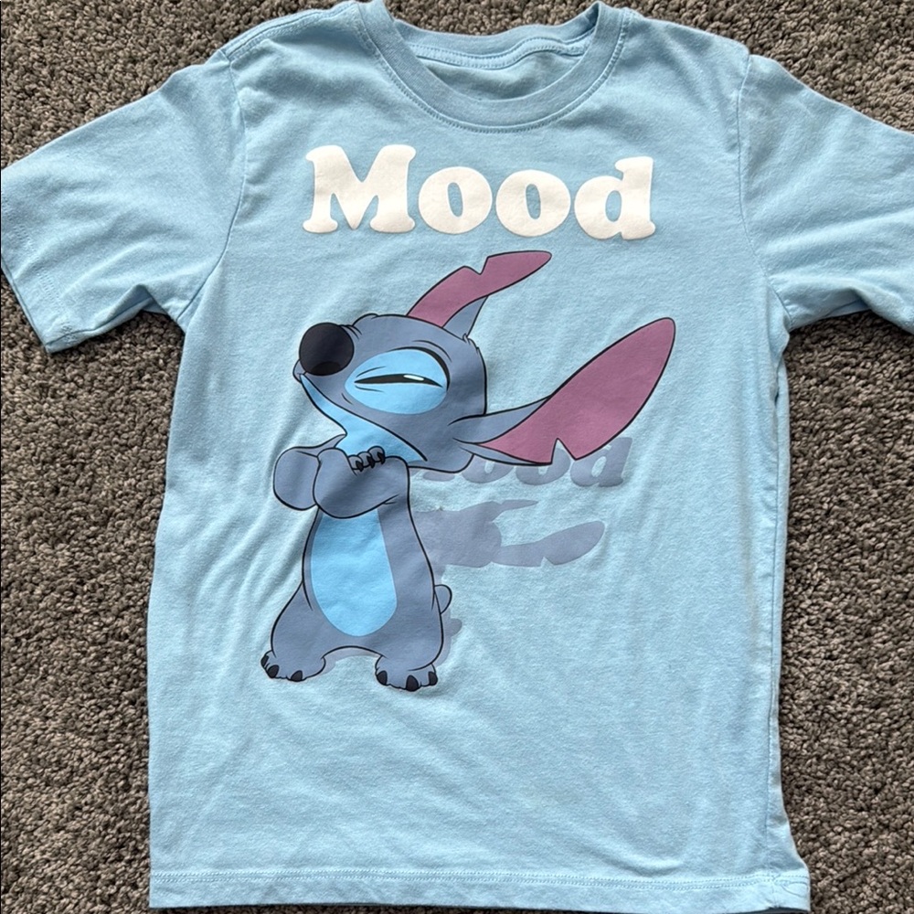 Disney Light Blue Kids Stitch Graphic Tee